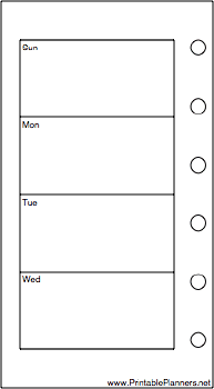Printable Mini Organizer Weekly Planner-Week On Two Pages - Left