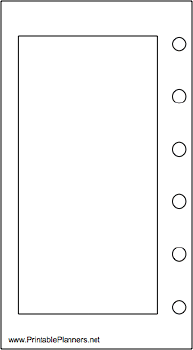 Printable Mini Organizer Blank Page - Left