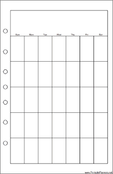 Printable Desktop Organizer Monthly Planner-Month On A Page - Right