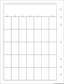 Printable Executive Organizer Monthly Planner-Month On A Page - Left