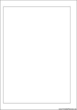 Printable A5 Organizer Blank Page - Left