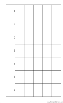 Printable Large Cahier Planner Month On A Page Landscape - Right