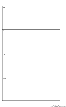 Printable Large Cahier Planner Week On Two Pages - Left