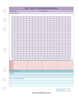 Printable Scrapbook Layout Planner