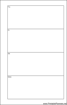 Printable Small Cahier Planner Week On Two Pages - Right