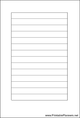 Printable Small Organizer Lined Note Page - Left