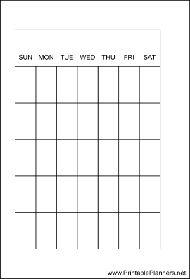 Printable Small Organizer Monthly Planner-Month On A Page - Left