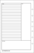 Printable Desktop Organizer Cornell Note Page - Left