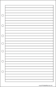 Printable Desktop Organizer Lined Note Page - Right (portrait)