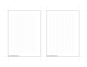 Printable A6 Dot Grid Left