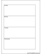 Printable A6 Organizer Weekly Planner-Week On Two Pages - Left