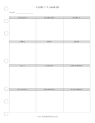Printable Basic Yearly Planner