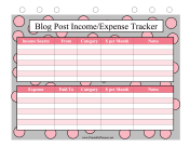 Printable Blog Expense Tracker