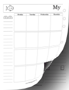 Printable Colorable Two Page Monthly