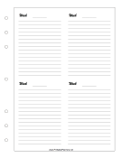 Printable Four Weeks On A Page Journal