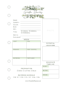 Printable Garden Flowers Planner