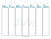 Printable July Weekly Planner