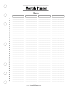 Printable Monthly Planner for Multiple People