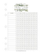 Printable Planting Schedule
