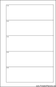 Printable Small Cahier Planner Day On Two Pages - Right