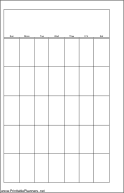 Printable Small Cahier Planner Month On A Page - Left