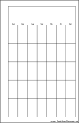 Printable Small Cahier Planner Month On A Page - Right