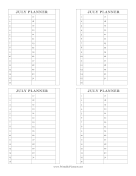 Printable Small Monthly Planner July