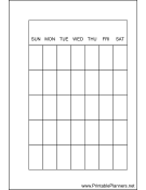 Printable Small Organizer Monthly Planner-Month On A Page - Right