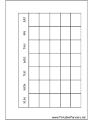 Printable Small Organizer Monthly Planner-Month On A Page - Right (landscape)
