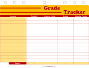 Printable Student Planner — Grade Tracker