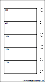 Printable Mini Organizer Daily Planner-Day On Two Pages - Left