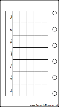 Printable Mini Organizer Monthly Planner-Month On A Page - Left (landscape)