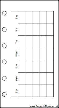 Printable Mini Organizer Monthly Planner-Month On A Page - Right (landscape)