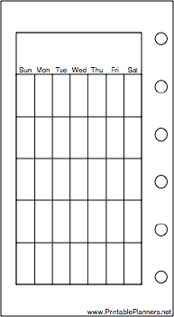 Printable Mini Organizer Monthly Planner-Month On A Page - Left