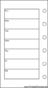 Printable Mini Organizer Weekly Planner-Week On A Page - Left