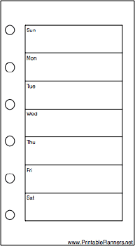 Printable Mini Organizer Weekly Planner-Week On A Page - Right