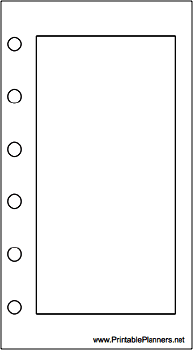 Printable Mini Organizer Blank Page - Right