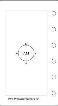 Printable Mini Organizer - Chronotebook - Morning