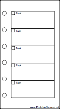 Printable Mini Organizer To Do List - Right