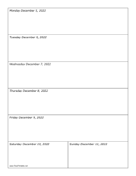 Printable 12/05/2022 Weekly Calendar-portrait