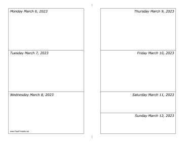 Printable 03/06/2023 Weekly Calendar-landscape