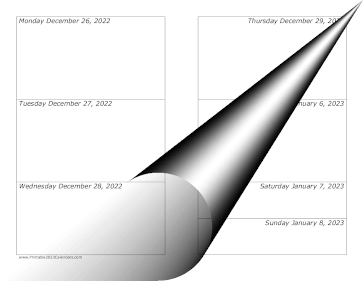 Printable 2023 Weekly Calendar-landscape