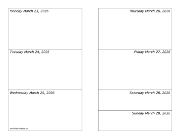 Printable 03/23/2026 Weekly Calendar-landscape