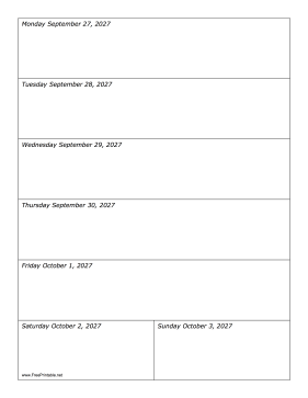 Printable 09/27/2027 Weekly Calendar-portrait