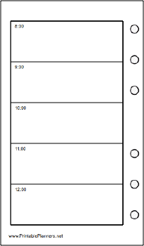 Printable Pocket Organizer Daily Planner-Day On Two Pages - Left