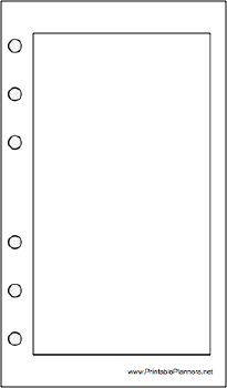 Printable Pocket Organizer Blank Page - Right