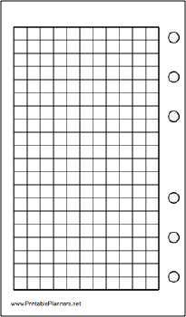 Printable Pocket Organizer Grid Page - Left