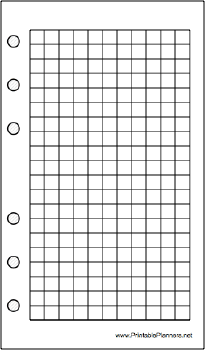 Printable Pocket Organizer Grid Page - Right