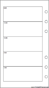Printable Personal Organizer Daily Planner-Day On A Page - Left