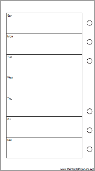 Printable Personal Organizer Weekly Planner-Week On A Page - Left